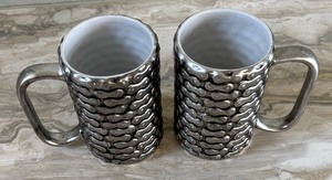 Fun Bicycle Chain Covered Porcelain Coffee Mugs