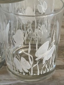 Set of Five Vintage Georges Briard Butterfly Lowballs