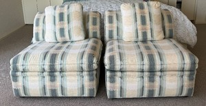 Pair of Vintage Bernhardt Contemporary Style Upholstered Chairs