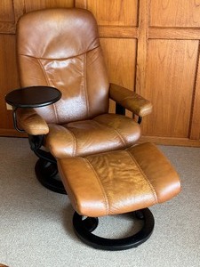 Leather Stressless Chair with Ottoman