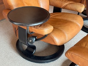 Leather Stressless Chair with Ottoman