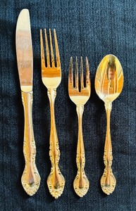 Golden Flatware Service for 8