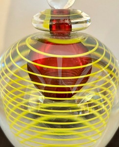 Signed Art Glass Perfume Dauber Bottle