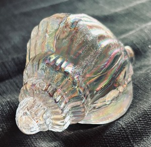 Incredible Iridescent Glass Shell Figurine by Sylvestri