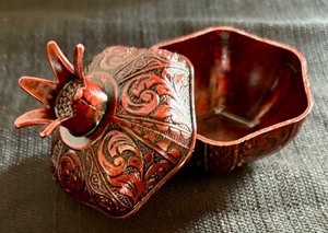 Metal Pomegranate Trinket Box