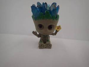 Natural Quartz Groot - Blue w flower - Approximately 2.5 inches tall - adorable