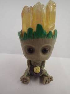 Natural Quartz Groot - Yellow  - Approximately 2.5 inches tall - adorable