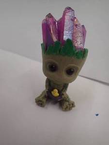 Natural Quartz Groot - Lavender - Approximately 2.5 inches tall.  Adorable