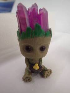 Natural Quartz Groot - Lavender - Approximately 2.5 inches tall.  Adorable