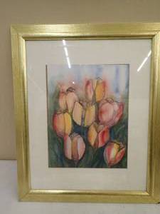 Tulips Watercolor print reproduction