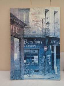 Art Scene Poster in Blues - European Street