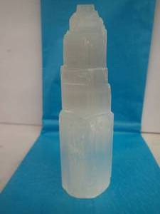 Selanite Crystal TowerSkyscraper - approx 5 inches tall
