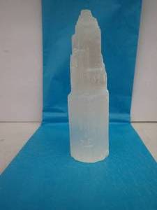 Selanite Crystal TowerSkyscraper - approx 5 inches tall