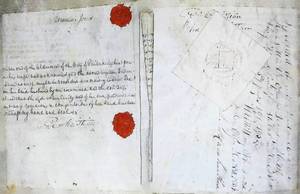Deed Circa 1834 Wax Seals and Stamps Intact