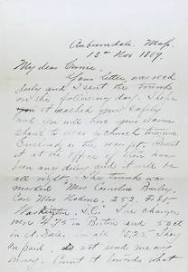 Letter with Postmarked Envelope from 1869