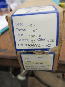 lot 541 image: UNIVERSAL PRECISION LEAD SCREW AND NUT ASSEMBLIES - NEW