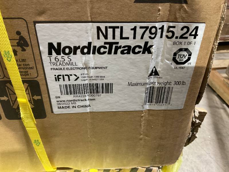 lot 2 image: NordicTrack T Series 6.5S Treadmill with 5-inch interactive HD touchscreen