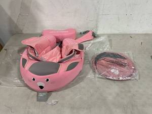 lot 124 image: mambobaby Pink Baby Non-Inflatable Pool Float with Canopy