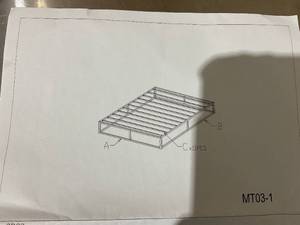 lot 207 image: Mellow Modernista Low Profile 10 Inch Black Metal Platform Twin Size Bed Frame