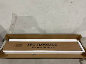 lot 116 image: KIAYACI SPC Vinyl Plank Flooring 9 Pieces Water Proof - Brown