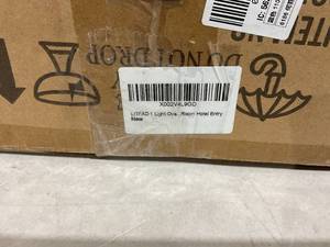 lot 122 image: LITFAD 1 Light Oval Semi Flush Ceiling Lighting with Blue Glass