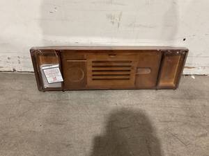 lot 210 image: XcE Brown Bamboo Expandable Bathtub Caddy Tray with Book Stand