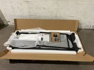 lot 313 image: ODK Black Computer Desk with Monitor Shelf, Drawers and Keyboard Tray