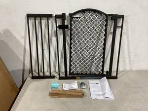 lot 129 image: Summer Espresso 30 Inch Tall Walk-Thru Safety Pet and Baby Gate