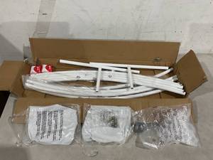 lot 136 image: Round White Metal Balloon Arch Kit