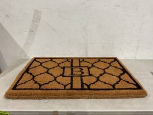 lot 140 image: B-Monogramed Morrocan Coir Doormat