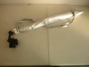 lot 401 image: G4Free UPF 50 Adjustable Beach Umbrella XL with Universal Clamp