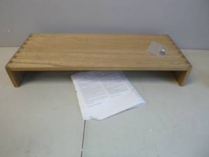 lot 412 image: Kirigen Wooden Monitor Stand - Dark Brown