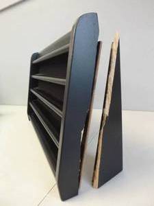 lot 416 image: DecoWoodo Challenge Coin Display Case, 5 Row - Black - PLEASE READ
