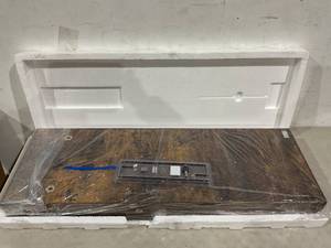 lot 157 image: Nicetree Rustic Brown 6-LED Mirrored Wall Mounted Jewelry Cabinet