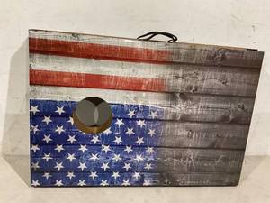 lot 158 image: Wild Sports USA Flag Cornhole Outdoor Game Set