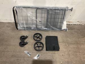 lot 201 image: RXUJYC Jumbo Heavy Duty Folding Shopping Cart with Waterproof Liner