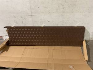 lot 319 image: Cocosica Brown Dual Sided Weaved 6-Panel Folding Room Divider