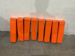 lot 229 image: LOT OF 8 - Football Endzone Weighted Field Pylons - Orange