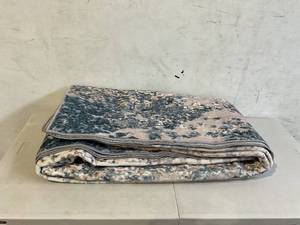 lot 329 image: Art&Tuft 8 x 10 ft. Blue Washable Rug