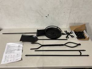 lot 339 image: DOEWORKS 5 Pieces Fireplace Tool Sets