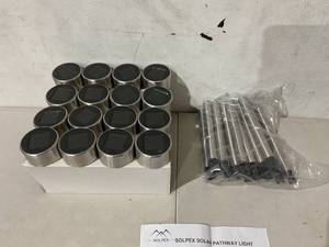 lot 346 image: SOLPEX 16-Pack Solar Outdoor Pathway Lights