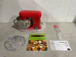 lot 197 image: COOKLEE Stand Mixer - Red