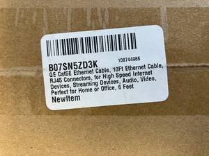 lot 436 image: LOT OF 5 - GE Cat5E Ethernet Cable, 10Ft