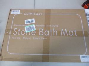 lot 444 image: Diatomaceous Stone Bath Mat - Light Gray