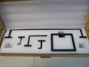 lot 445 image: EWFEN Bathroom Hardware Accessories Set 5 Pieces - Matte Black