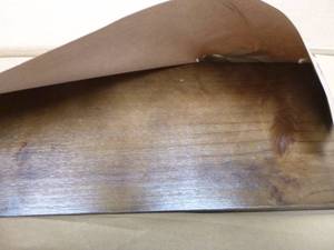 lot 449 image: Set of 2 - Homeforia Rustic Farmhouse Floating Shelves - Walnut