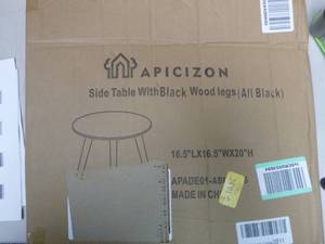 lot 450 image: Apicizon Round Side Table - Black