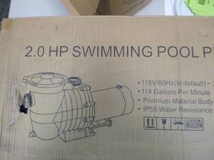 lot 458 image: 2HP 110v Swimming Pool Pump