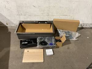 lot 22 image: Kitchen Sink Family Utility Sink with Accessories - Black Stainless