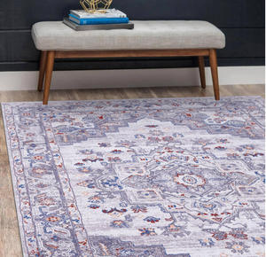 lot 193 image: CAMILSON Machine Washable Area Rug with Non Slip Backing